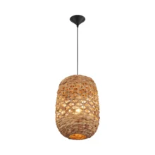 Viseća lampa 1×E27 od ratana, uski pleteni abažur serije Rattan D003