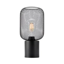 Stona lampa cilindrična mreža Crna grlo E27