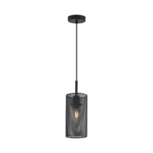 Viseća lampa 1×E14 crna sa žičanim kavezom serije Wire W002