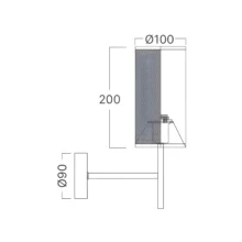 Braytron Zidna svetiljka E14 mrežasta crna BV03-00022
