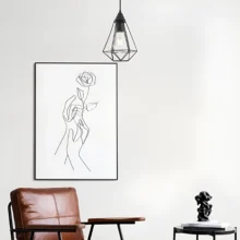 Viseća lampa 1×E27 crna sa žičanim kupastim kavezom serije Wire W003