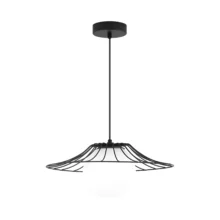Viseća lampa 1×E27 crna sa opalnim difuzorom serije Wire W004