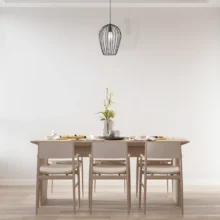 Viseća lampa 1×E27 crna, zvonasti metalni abažur serije Wire W005