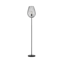Podna lampa žičani kavez kap Crna grlo E27