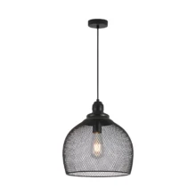 Viseća lampa 1×E27 crna, kupasti abažur serije Wire W006