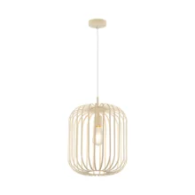Viseća lampa 1×E27 bež, tekstilni abažur serije Wire W007