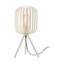 Stona lampa ovalni žičani kavez Bež grlo E27