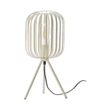 Stona lampa ovalni žičani kavez Bež grlo E27