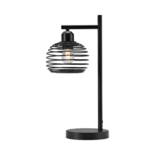 Stona lampa spiralni žičani kavez Crna grlo E27