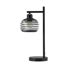 Stona lampa spiralni žičani kavez Crna grlo E27