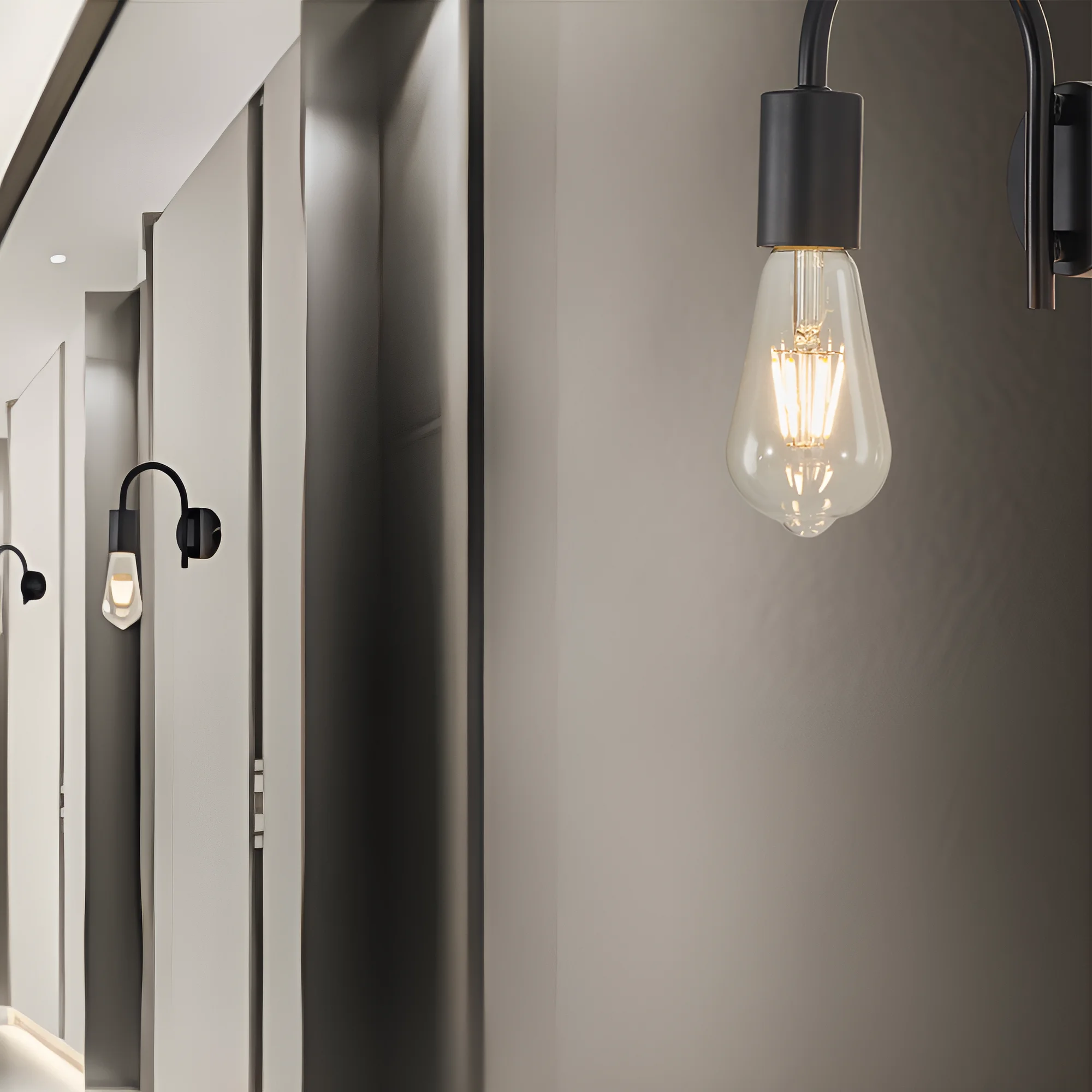 Braytron Zidna svetiljka E27 luk crna BV04-00034