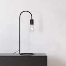 Stona lampa lučni stalak Crna grlo E27