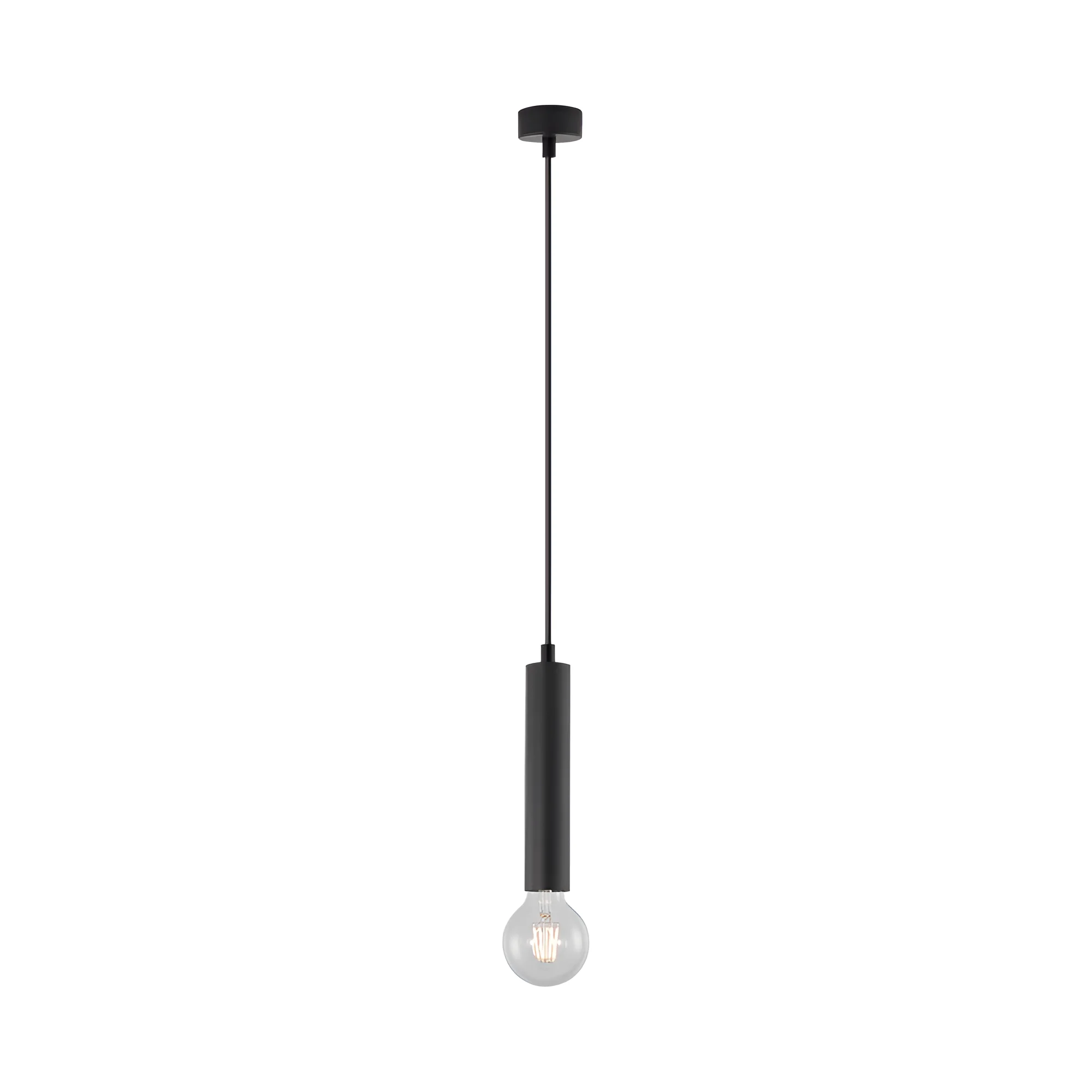 Viseća lampa 1×E27 crna, minimalisticki nosač serije Fixture G005