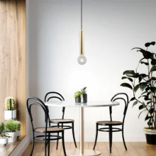 Viseća lampa 1×E27 zlatna, minimalistički nosač serije Fixture G005
