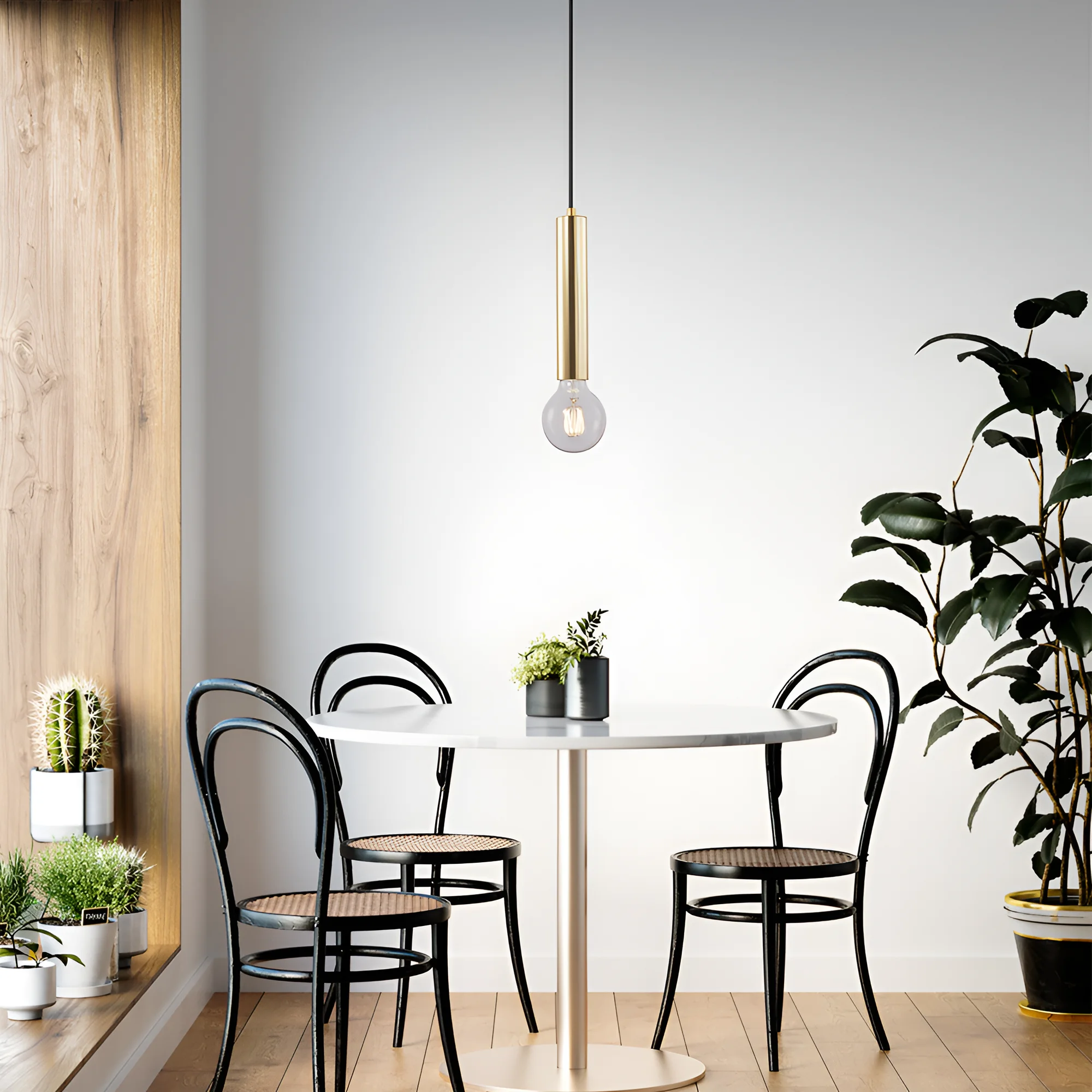 Viseća lampa 1×E27 zlatna, minimalisticki nosač serije Fixture G005