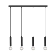 Viseća lampa sa šipkom 4×E27 crna, linearna serija Fixture G005