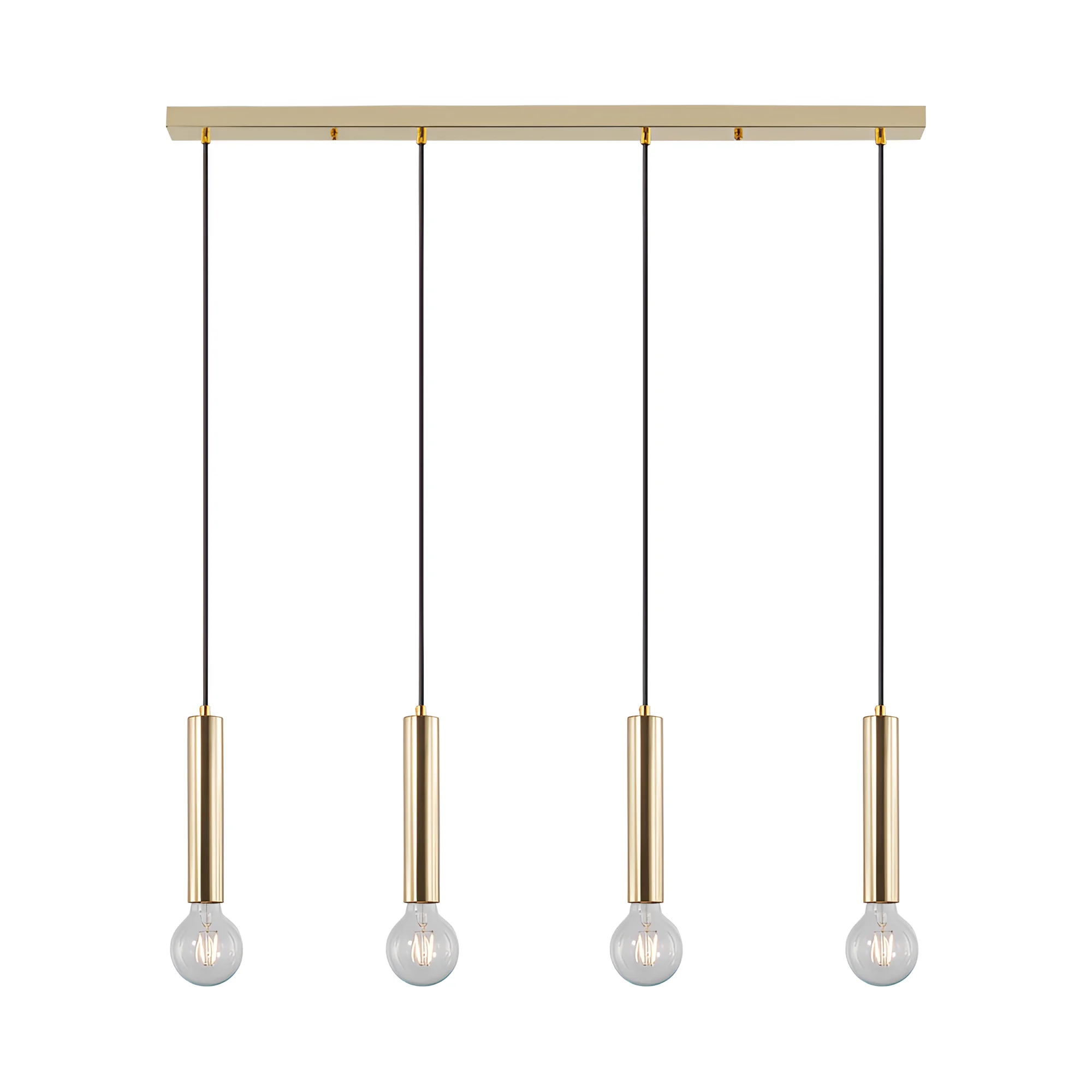 Viseća lampa sa šipkom 4×E27 zlatna, linearna serija Fixture G005