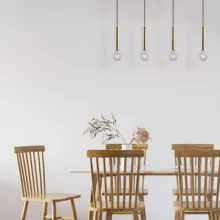Viseća lampa sa šipkom 4×E27 zlatna, linearna serija Fixture G005