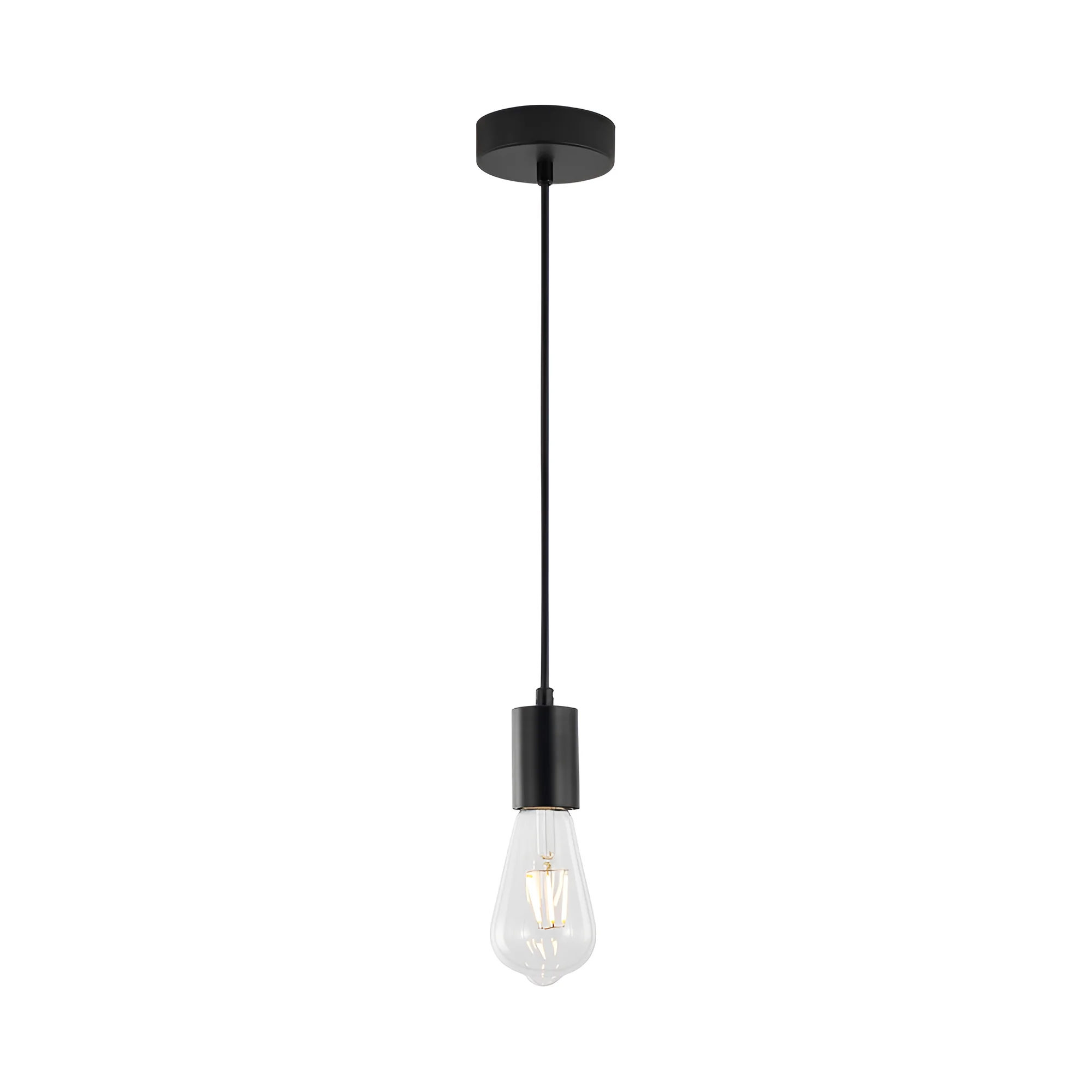 Viseća lampa 1×E27 crna, kompaktni nosač serije Fixture G006
