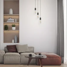 Viseća lampa 3×E27 crna, kružna rozeta serije Fixture G006