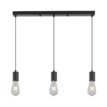 Viseća lampa sa šipkom 3×E27 crna, linearna serija Fixture G006