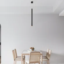 Viseća lampa 1×G9 crna, tanki aluminijumski nosač serije Fixture G007