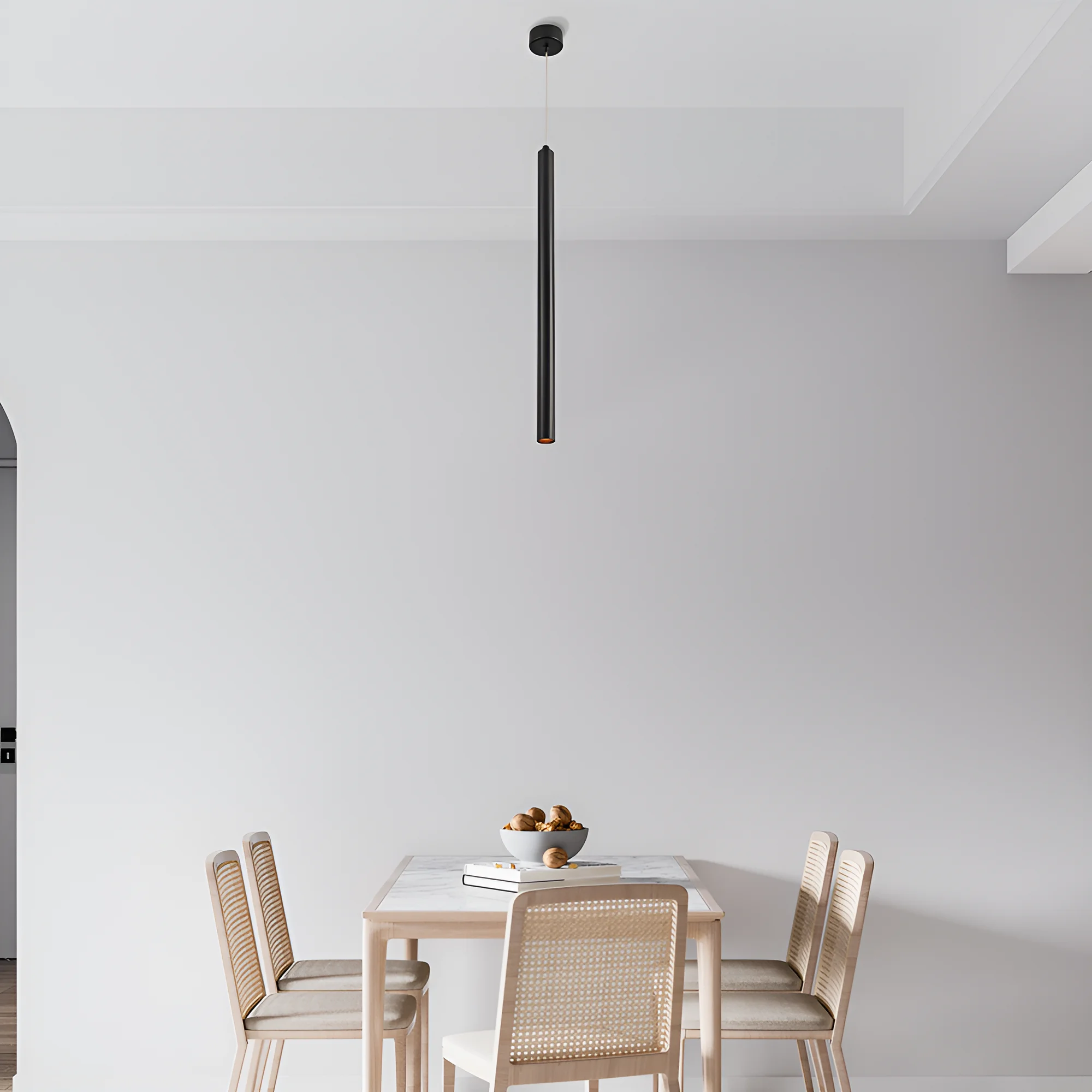 Viseća lampa 1×G9 crna, tanki aluminijumski nosač serije Fixture G007