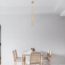 Viseća lampa 1×G9 zlatna, tanki aluminijumski nosač serije Fixture G007