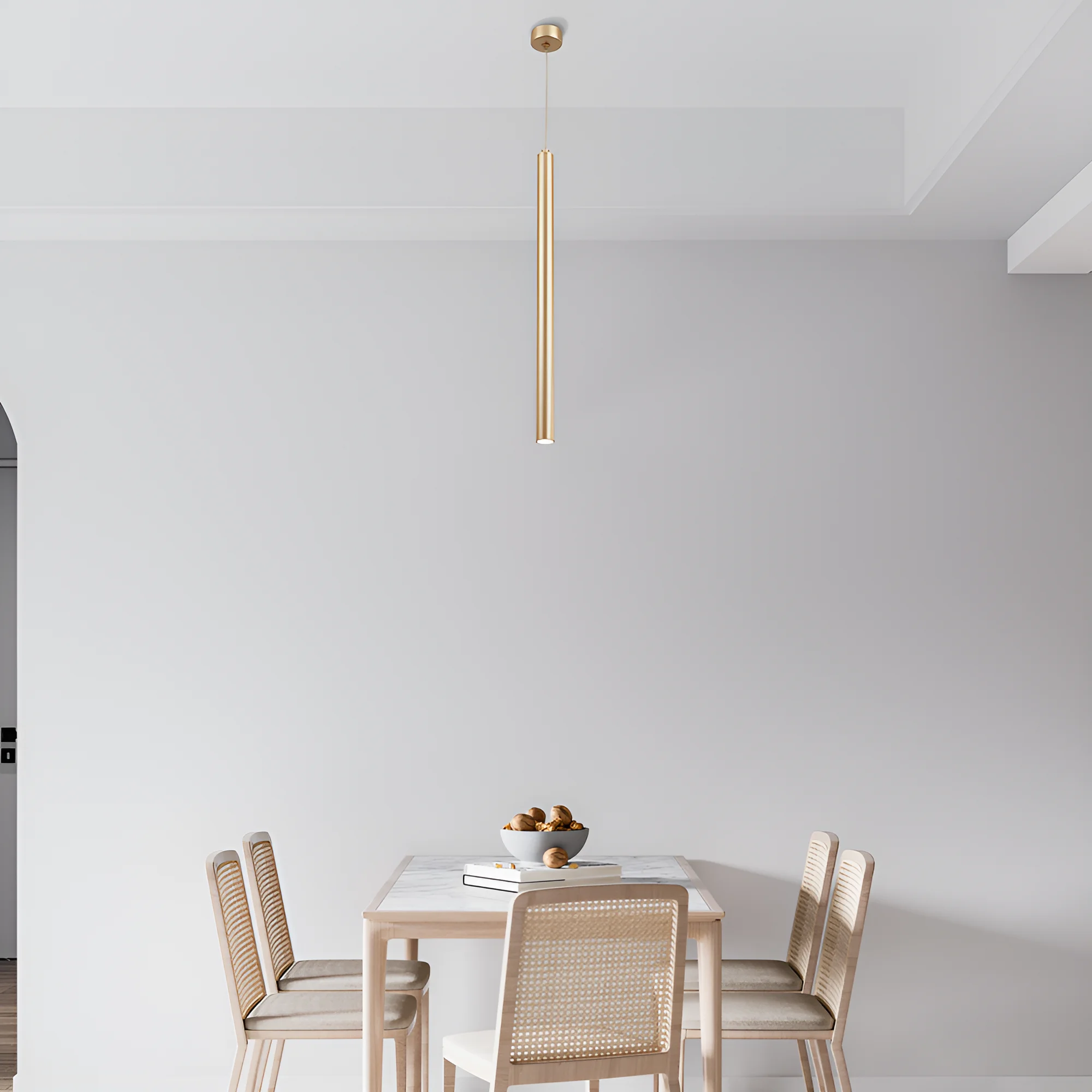 Viseća lampa 1×G9 zlatna, tanki aluminijumski nosač serije Fixture G007