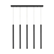Viseća lampa sa šipkom 5×G9 crna, linearna serija Fixture G007