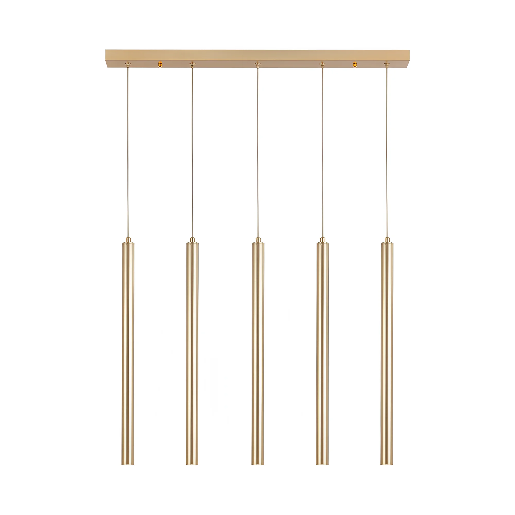 Viseća lampa sa šipkom 5×G9 zlatna, linearna serija Fixture G007