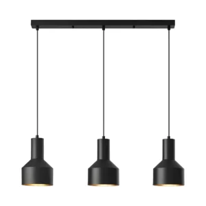 Viseća lampa 3×E27 crna Metal