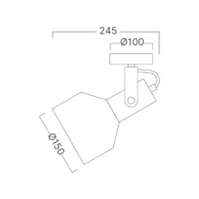 Braytron Zidna svetiljka E27 spot crna BV05-00013