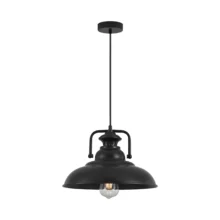 Viseća lampa 1×E27 crna, metalni abažur serije Metal P002