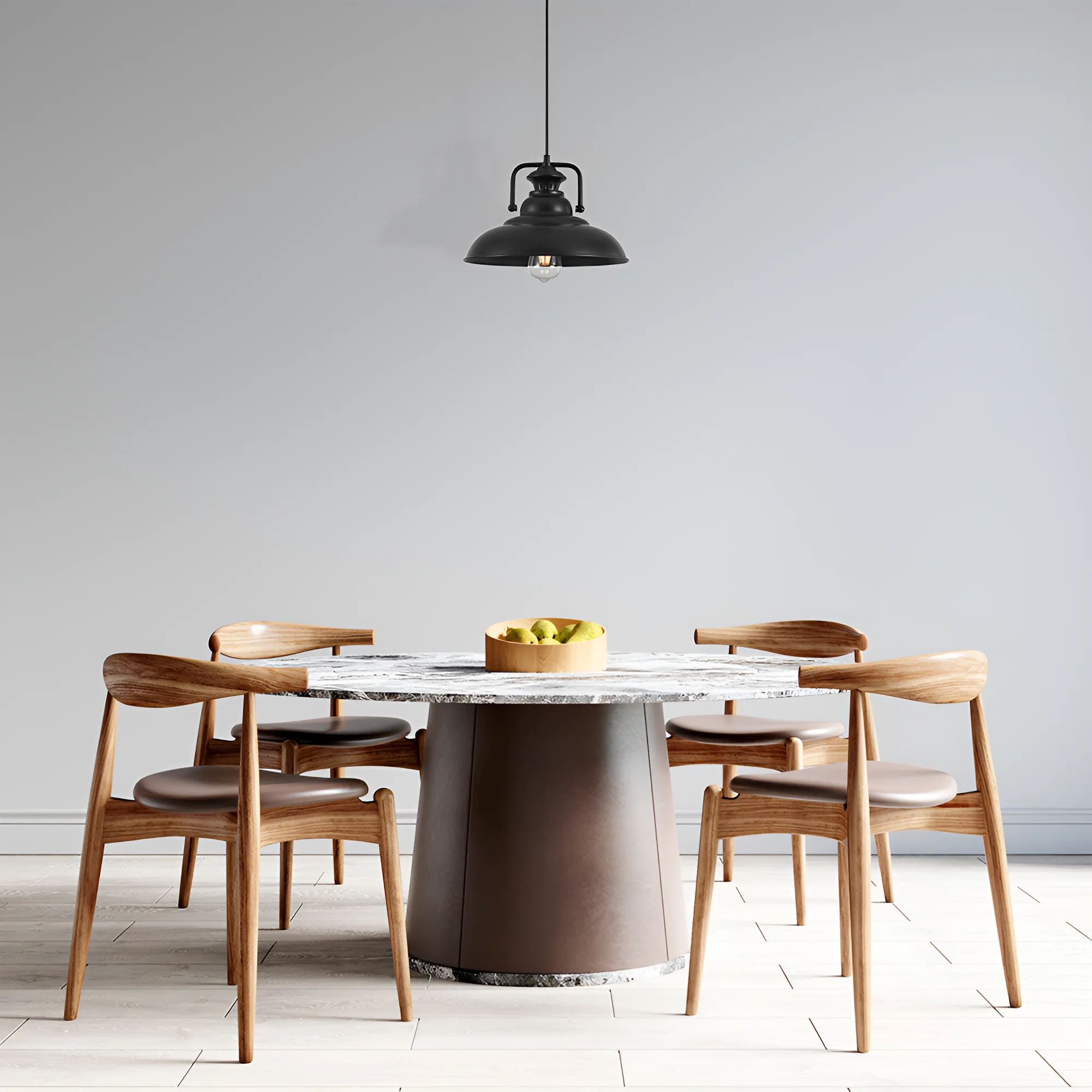 Viseća lampa 1×E27 crna, metalni abažur serije Metal P002