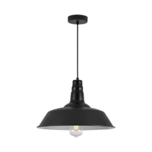 Viseća lampa 1×E27 crna, metalni abažur prečnika 355 mm serije Metal P003