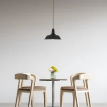 Viseća lampa 1×E27 crna, metalni abažur prečnika 355 mm serije Metal P003
