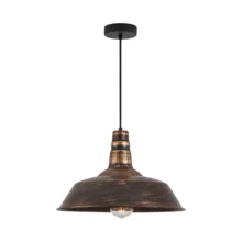 Viseća lampa 1×E27 bronzana, metalni abažur prečnika 355 mm serije Metal P003