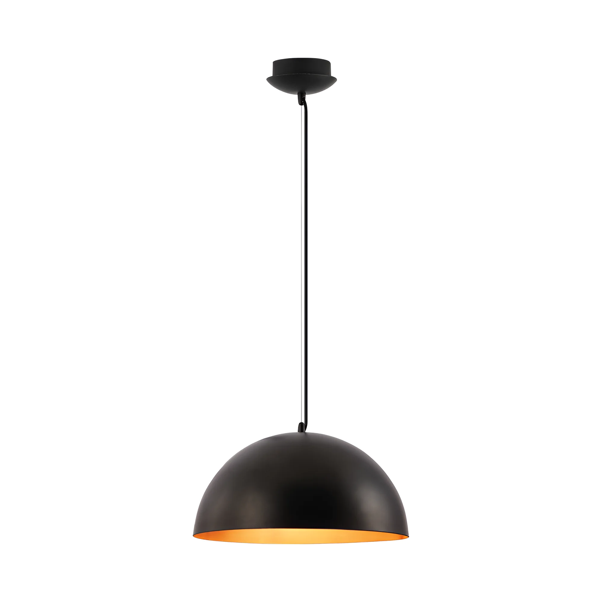 Viseća lampa 1×E27 crna, metalni abažur prečnika 380 mm serije Metal P007