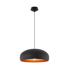 Viseća lampa 1×E27 crna, metalni abažur prečnika 400 mm serije Metal P007