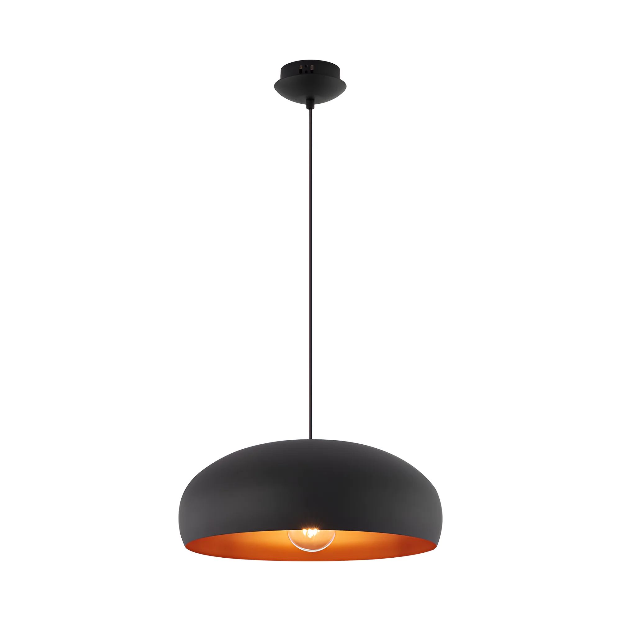 Viseća lampa 1×E27 crna, metalni abažur prečnika 400 mm serije Metal P007