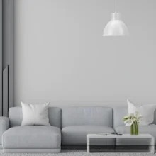 Viseća lampa 1×E27 bela, metalni abažur prečnika 275 mm serije Metal P008