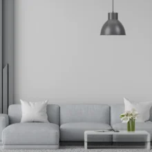 Viseća lampa 1×E27 siva, metalni abažur prečnika 275 mm serije Metal P008