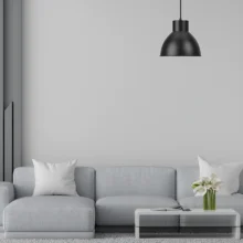 Viseća lampa 1×E27 crna, metalni abažur prečnika 275 mm serije Metal P008