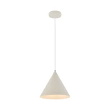 Viseća lampa 1×E27 bela, metalni abažur prečnika 220 mm serije Metal P010