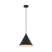 Viseća lampa 1×E27 crna, metalni abažur prečnika 220 mm serije Metal P010