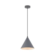 Viseća lampa 1×E27 siva, metalni abažur prečnika 220 mm serije Metal P010