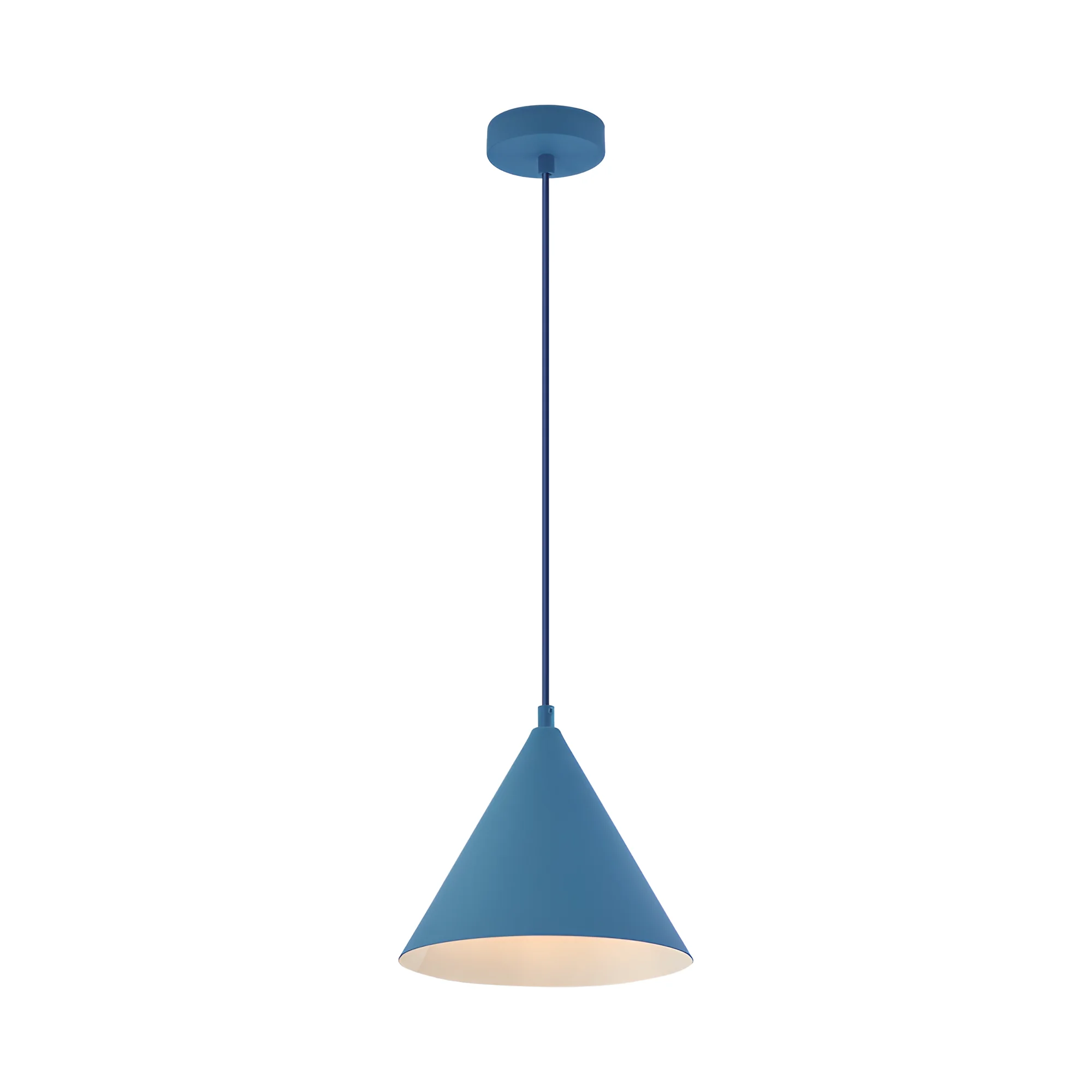 Viseća lampa 1×E27 plava, metalni abažur prečnika 220 mm serije Metal P010
