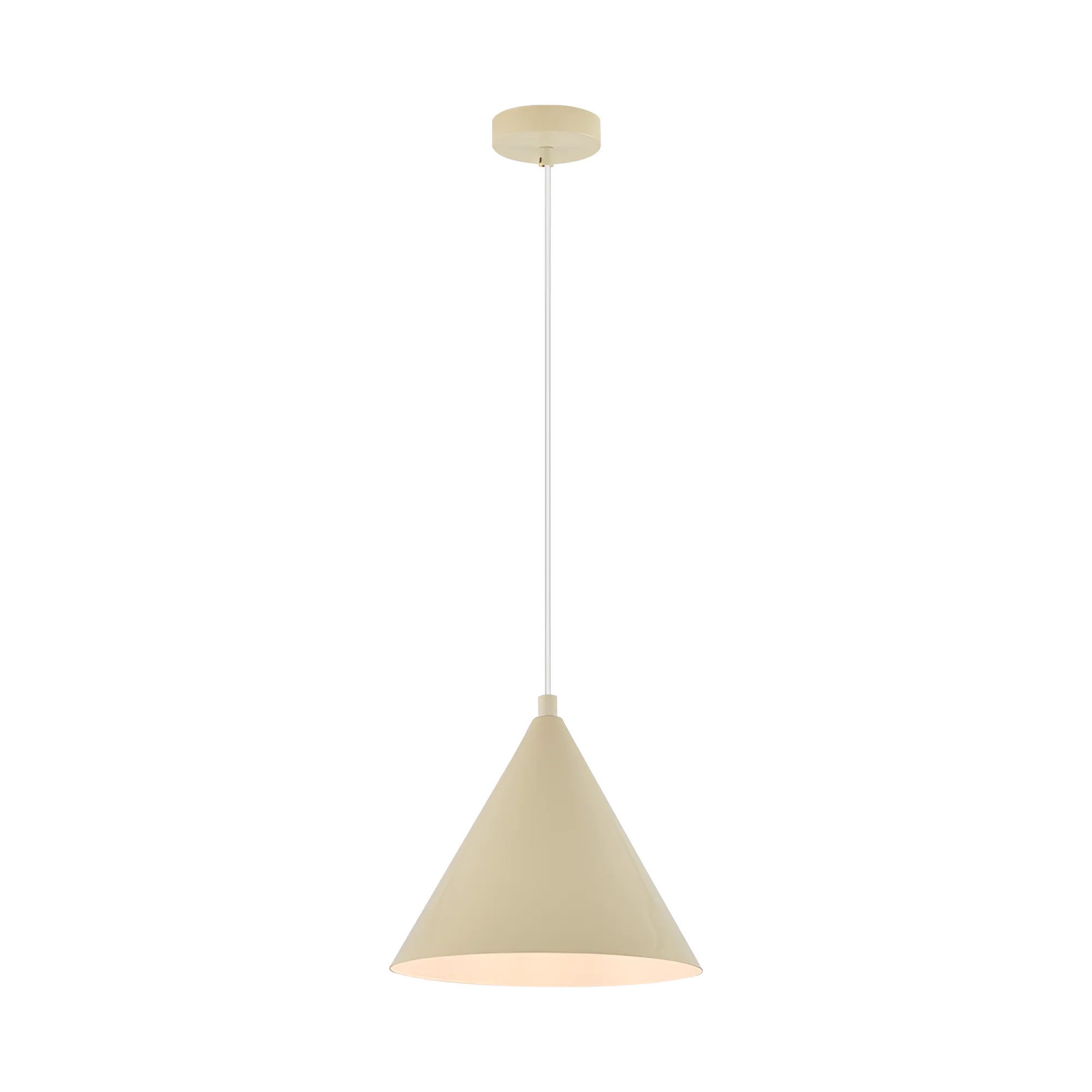 Viseća lampa 1×E27 bež, metalni abažur prečnika 220 mm serije Metal P010