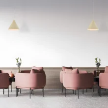 Viseća lampa 1×E27 bež, metalni abažur prečnika 220 mm serije Metal P010